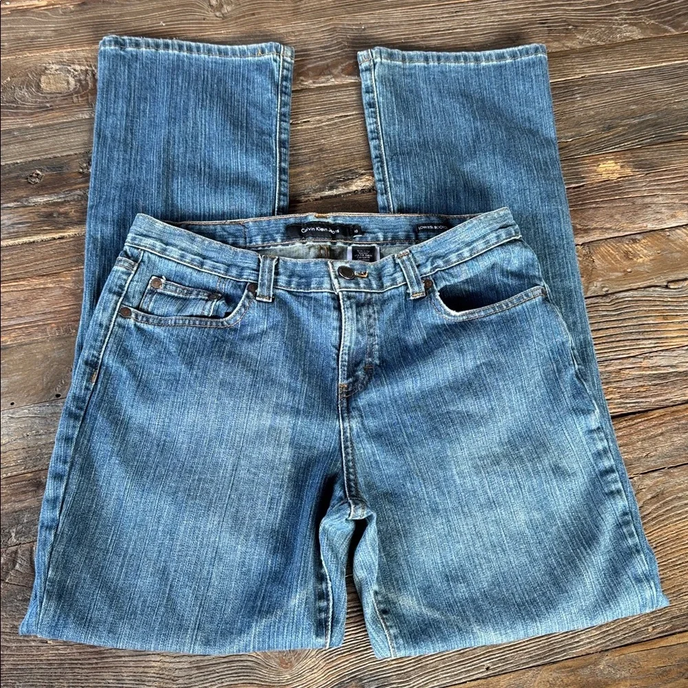 Calvin‎ Klein Y2K 1990’s low rise boot cut jean dark vintage wash Size 10